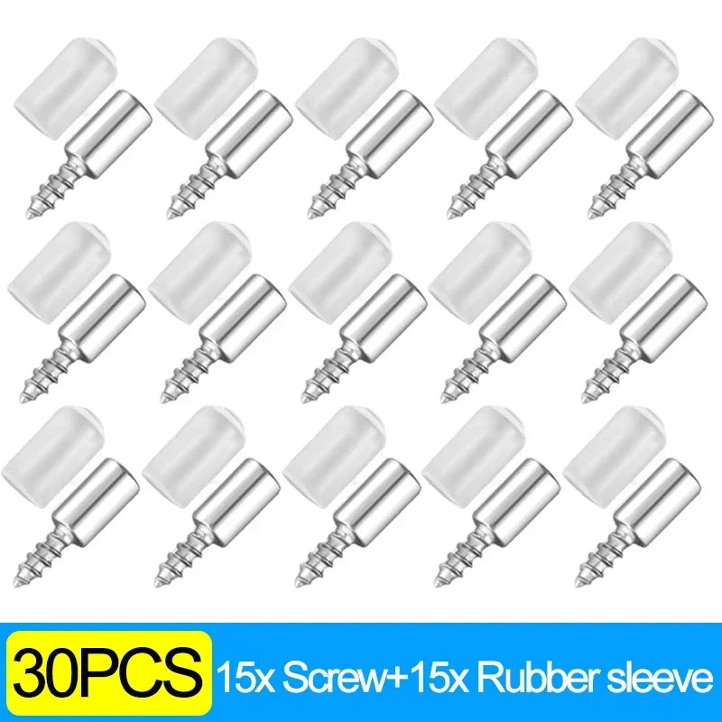 200x Self Tapping Shelf Bracket Support Screw with Rubber Sleeve