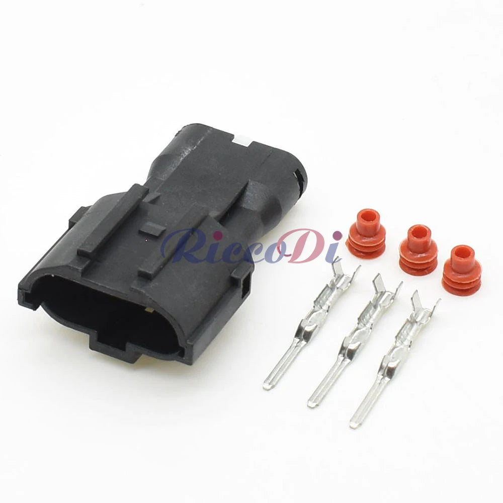 3-Pin 2mm Black Waterproof Connector MG640329-5 MG610327-5 DJ7031Y-2 Male Female for Mitsubishi