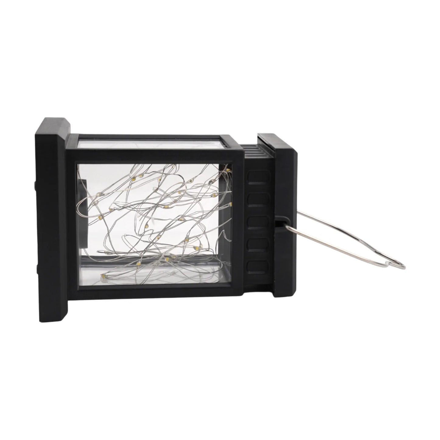 1pc LED Lantern Lamp Outdoor Garden Warm Light Waterproof Solar Powered Golden Copper Wire Hanging Lightweight