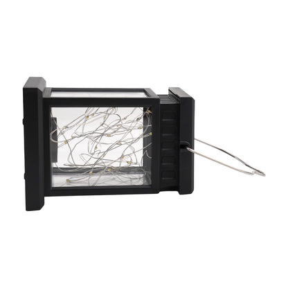1pc LED Lantern Lamp Outdoor Garden Warm Light Waterproof Solar Powered Golden Copper Wire Hanging Lightweight