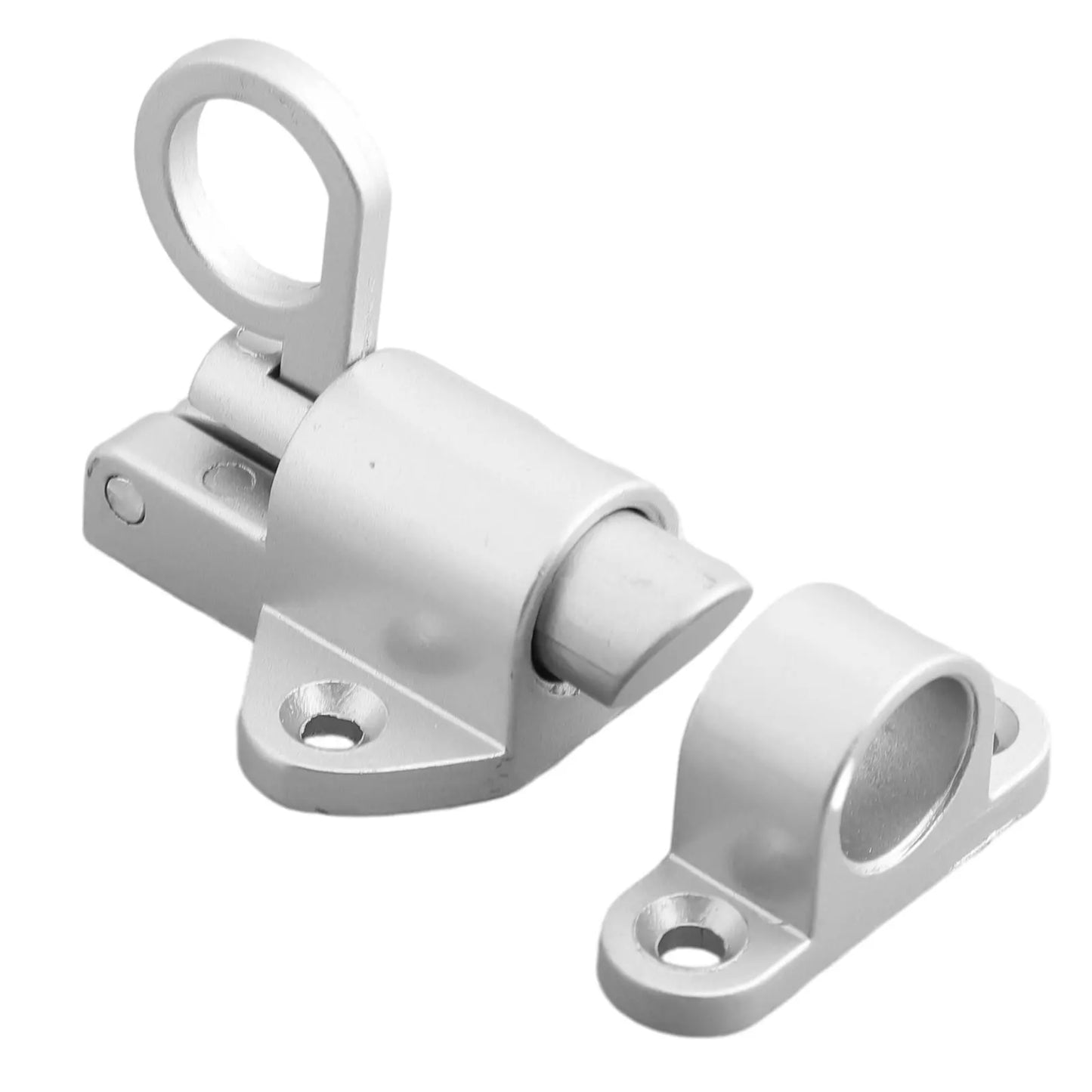 New Latch Bolt Garden Home Pull ring Bounce Gate Door Pull Ring Bounce Hardware Tool Useful Aluminum Alloy Screws