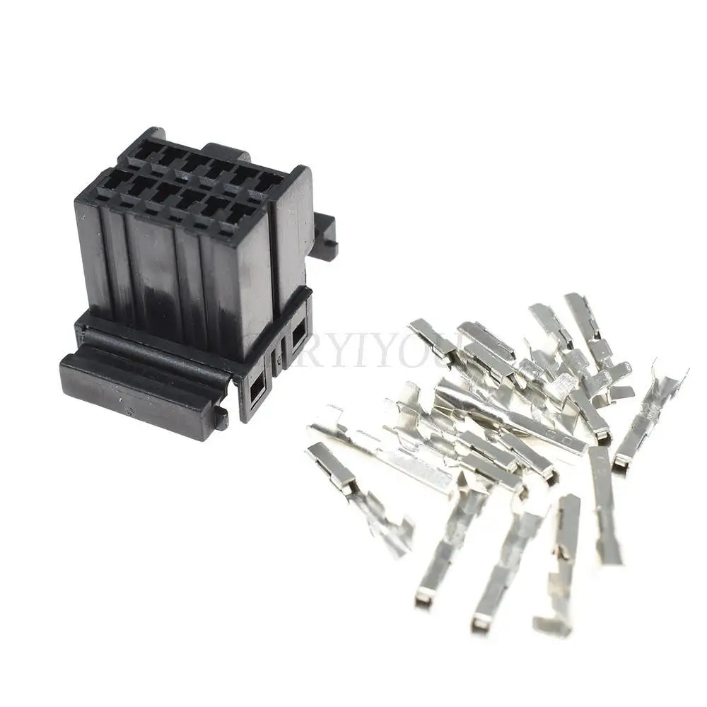 12 Pin Window Lifter Assembly Connector 174058-2 174045-2 DJ7121C-1.2 PA66 Black Socket
