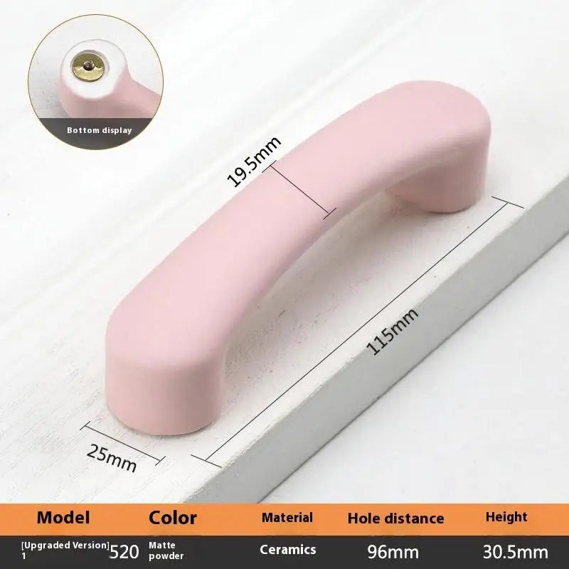 1pc Children's Furniture Handles Nordic Ceramic Children Room Cabinet Handles Macaron Colorful Round Drawer Knobs And Pulls