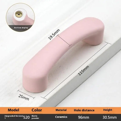 1pc Children's Furniture Handles Nordic Ceramic Children Room Cabinet Handles Macaron Colorful Round Drawer Knobs And Pulls