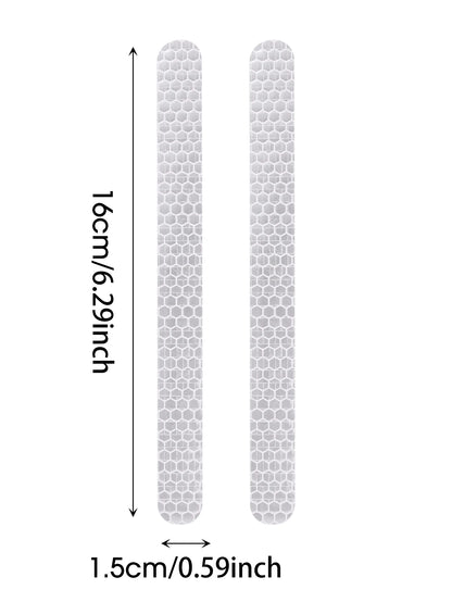 Car Reflective Safety Strip Stickers Rearview Mirror Warning Tape 6/2PCS