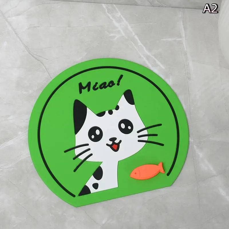 Sewer Floor Drain Cover Deodorizer Cat Frog Pattern Bathroom Silicone Seal Mat Deodorant Mat Kitchen Toilet Insect-Proof Mat