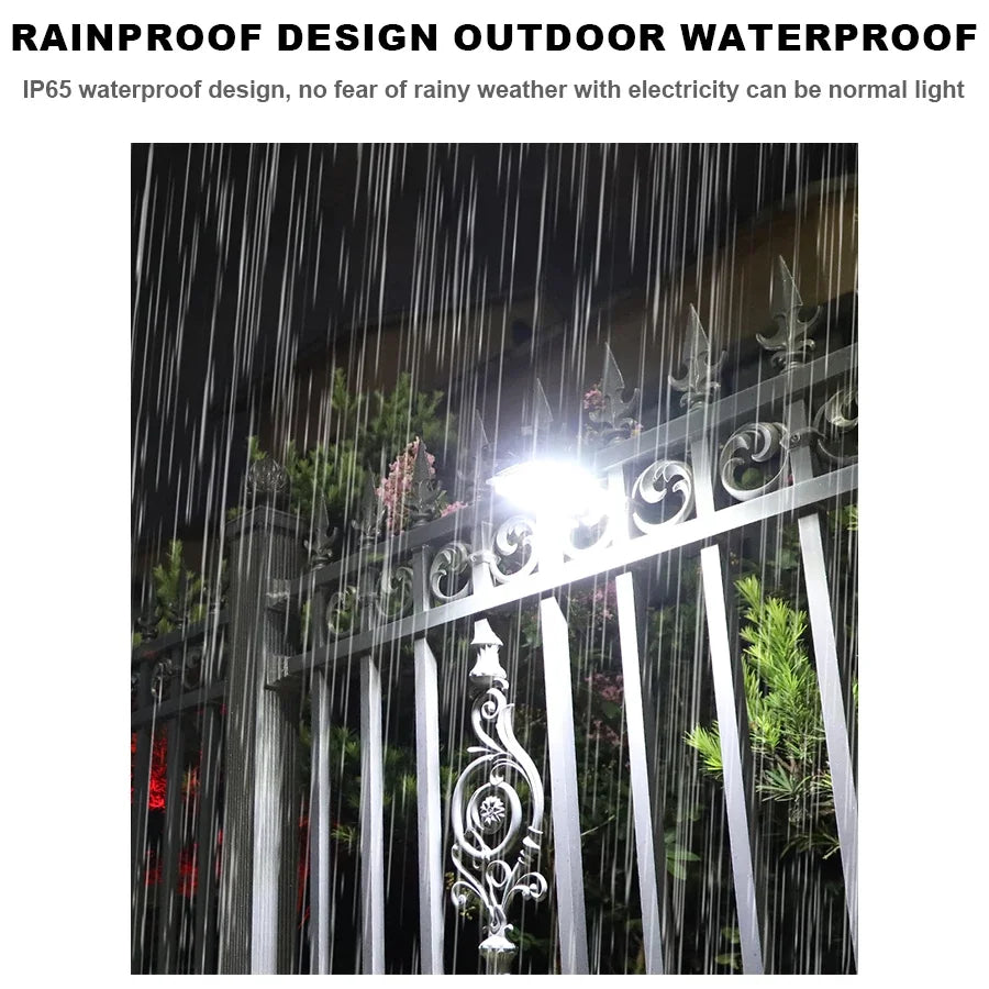 LED Solar Garden Lights Outdoor Solar Clip Light Motion Sensor Camping Lamp with 3 Mode Waterproof Fence Street Landscape