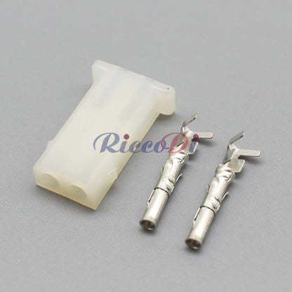 DJ3021-1.5-11/21 2-Pin White Automotive Connector Plug with Wires OEM 173973997A 171971999A