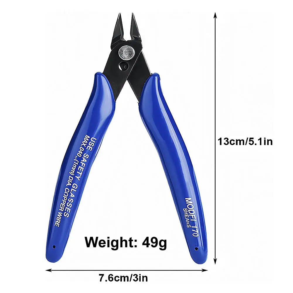 PLATO 170 Diagonal Oblique Pliers Wire Cutter Nippers Side Cutting Scissors for DIY and 3D Printer Projects