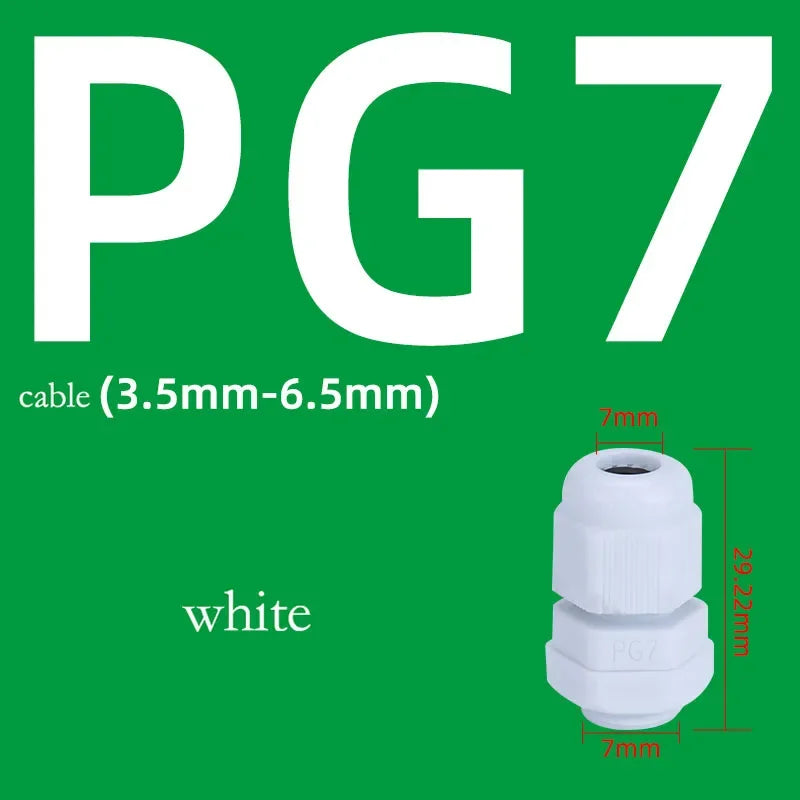 Wire Waterproof Connector Nylon PG IP68 Quick Cable Seal Connector White