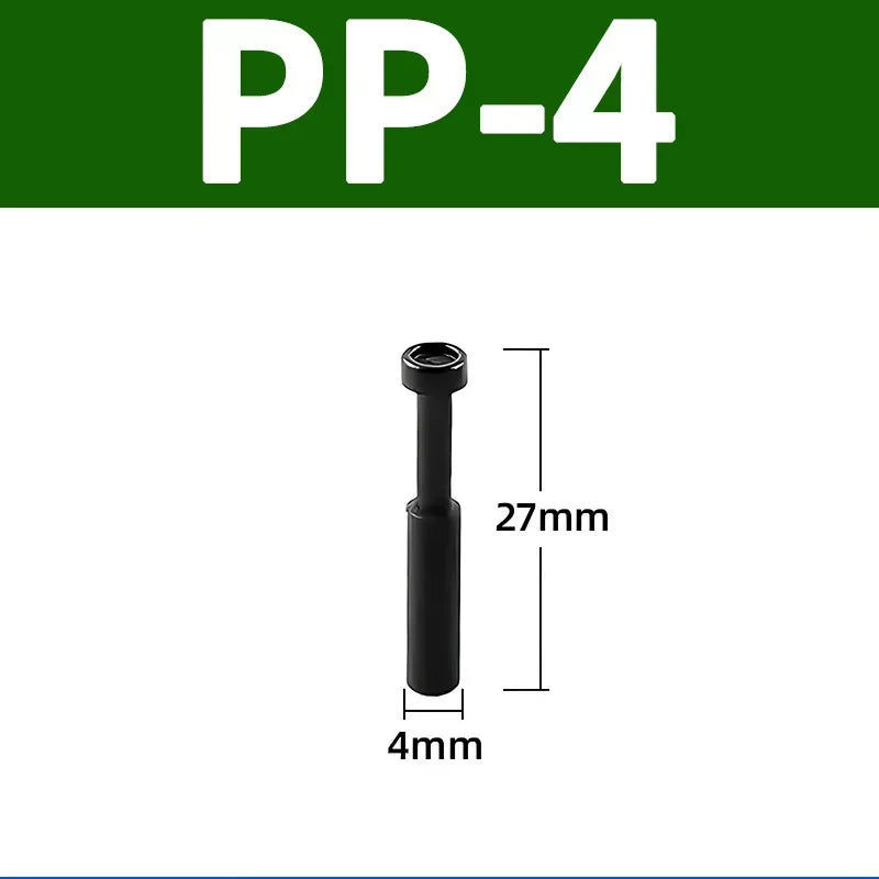 PP PPF Nylon Pneumatic Blanking Plug Hose Tube Push Fit Connector Air Line 4mm 6mm 8mm 10mm 12mm 16mm