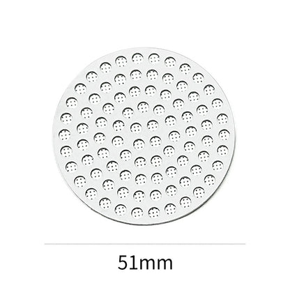 51/53/58mm Double Layer 304 Stainless Steel Coffee Filter Fine Mesh Reusable Coffee Puck Screen Professional Espresso Accessory