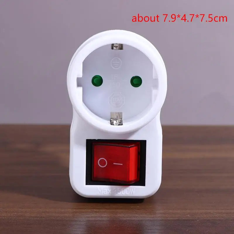 16A Plug Adapter Travel Charging German Standard Power Converter For Portugal Turkey 1 To 3 Plug EU Socket Adapter With Switch