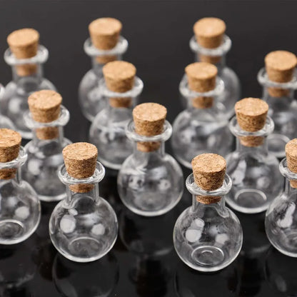 Mini Glass Bottles with Cork Stoppers — DIY Vials for Wedding, Birthday & Party Favors