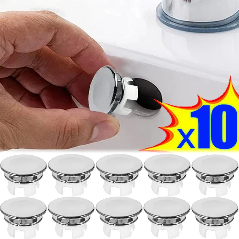 1/10PCS Sink Overflow Cover Round Ceramic Wash Basin Overflow Ring Trim Hollow Hole Bath Insert Replacement Bathroom Accessories
