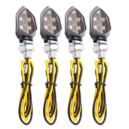 4/2pcs Mini Motorcycle Smoke Lens Turn Signal Light 5LED 12V Amber Blinker Lamp Motorcycle Universal Led Blinker Indicator Light