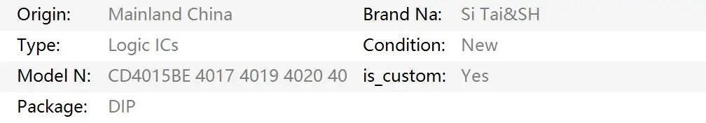 5PCS CD4015BE CD4017BE CD4019BE CD4020BE CD4021BE CD4026BE CD4029BE CD4040BE CD4060BE CD4094BE DIP-16 ICs
