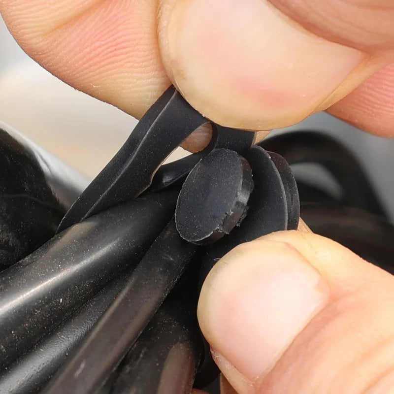 5/10/20Pcs Motorcycle Rubber Frame Securing Cable Wiring Harness Power Cord Tie Clutch Line Brake Ties Elastic Fix Accessories