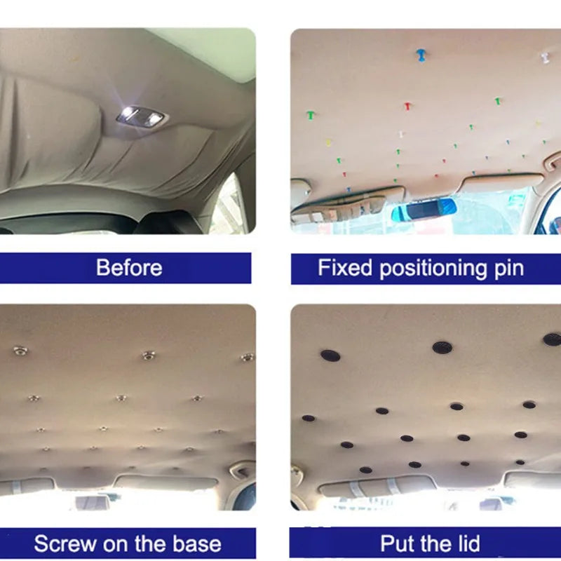 Car Interior Roof Headliner Ceiling Cloth Fixing Screw Buckle Rivets 20mm — 10–20pcs