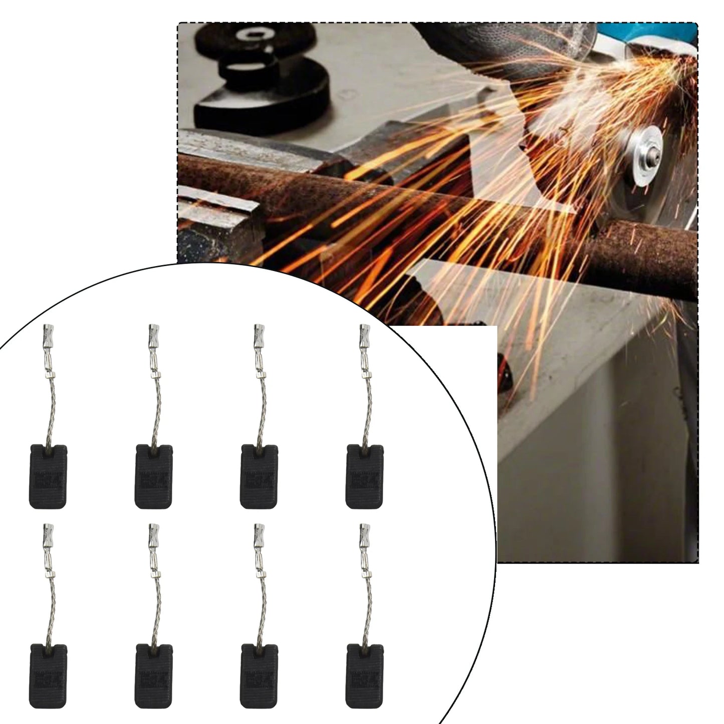 Set of 8 Carbon Motor Brushes for Bosch GWS 1000 1100 1400 10 11 14 15125 Long Lasting Performance and Reliability