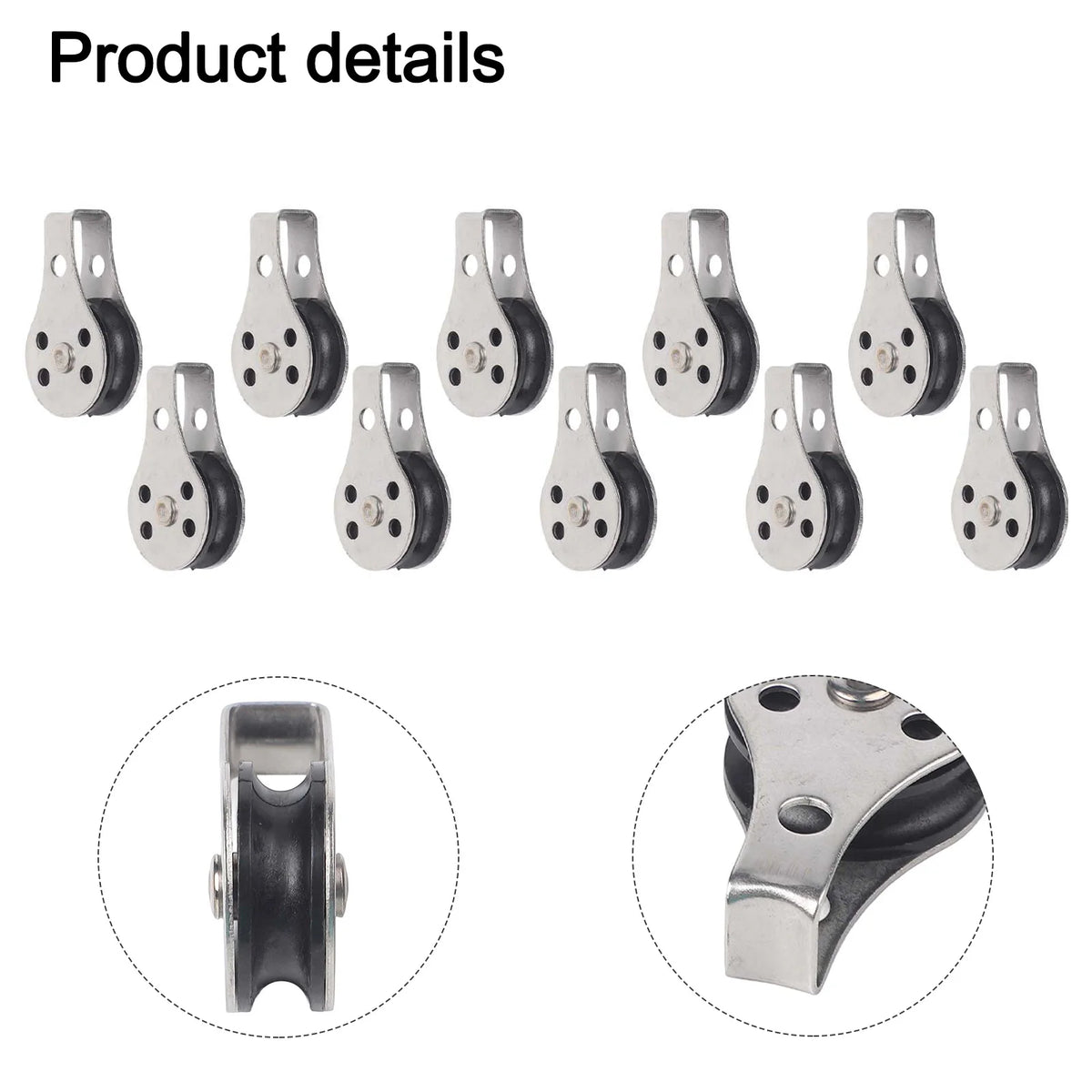 Gear Outdoor Pulley Set Stainless Steel Stainless Steel Pulleys Rust Resistant Material Smooth Operation System