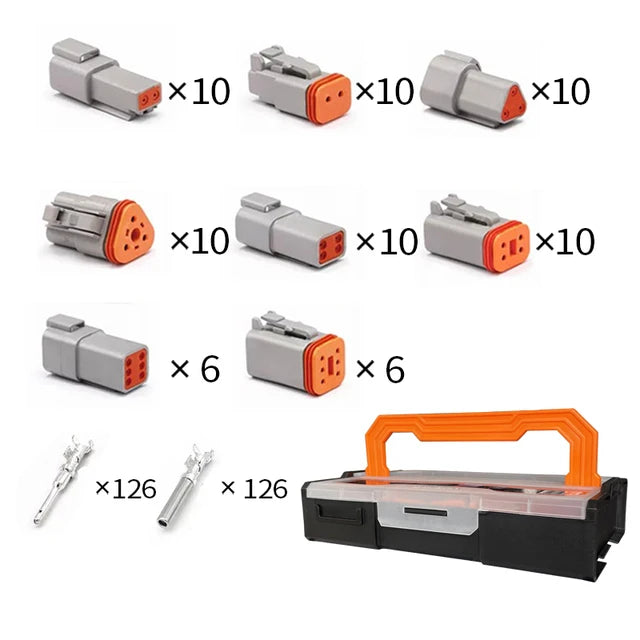 Deutsch DT Series Waterproof Connector Kit with Pins DT06-2/3/4/6S DT04-2/3/4/6P