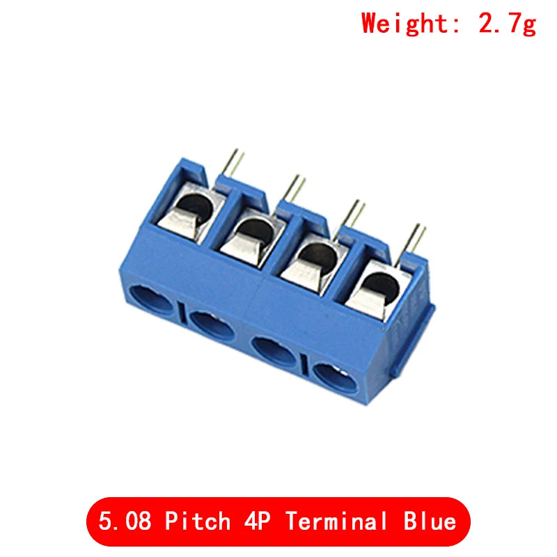 10pcs KF301 5.08mm Plug-in Screw Terminal Connector 2P/3P/4P Blue/Green