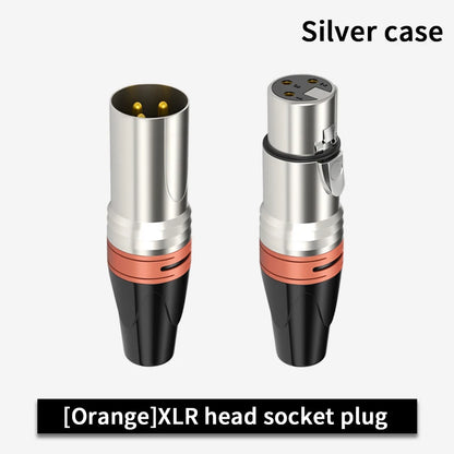 3Pin XLR Color Head Pure Copper Pin Male and Female Audio Microphone Connector Canon Welding Plug Socket