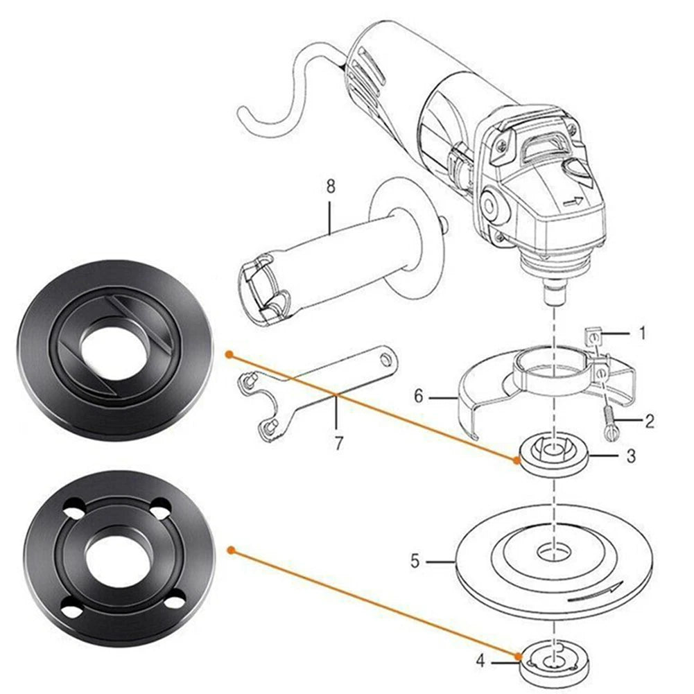 6 Pcs Angle Grinder Flange Nut 5/8 ForDewalt For forMakita 224399-1 19346 Steel Angle Grinder Flange Nuts Power Tool Parts