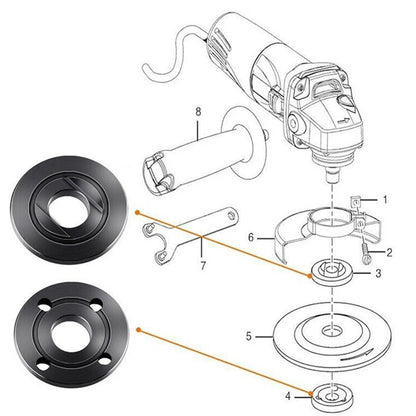 6 Pcs Angle Grinder Flange Nut 5/8 ForDewalt For forMakita 224399-1 19346 Steel Angle Grinder Flange Nuts Power Tool Parts