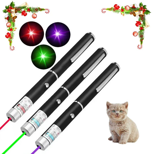 2-in-1 Mini Laser Pointer Portable LED Pet Training Flashlight Scratching Toys for Pets and Cats Indicator Tool Christmas Gifts