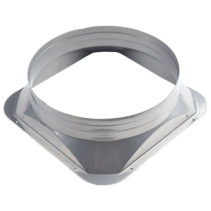 For Kitchen Hood Ventilator Pipe Connecting Vent Flange Exhaust Duct 4-10inch Electrostatic Spray Metal Silver-gray