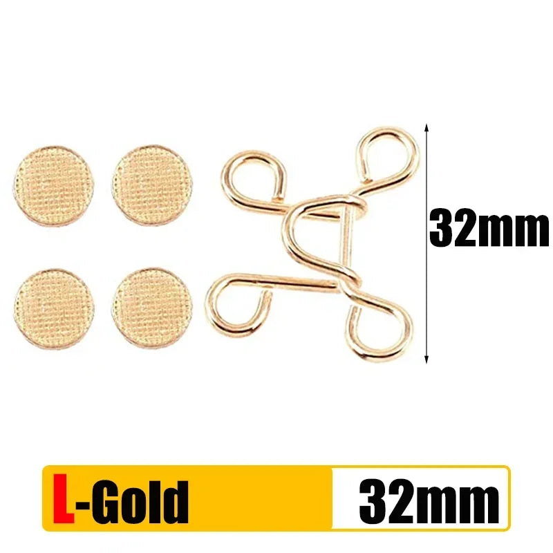 Adjustable Waist Extender Button Set for Jeans No-Sew Buckle 5/1Set
