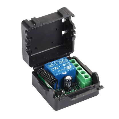 DC 12V 10A RF Relay Receiver 433mhz Wireless Remote Control EV1527 Learning Code Transmitter 2 bottons