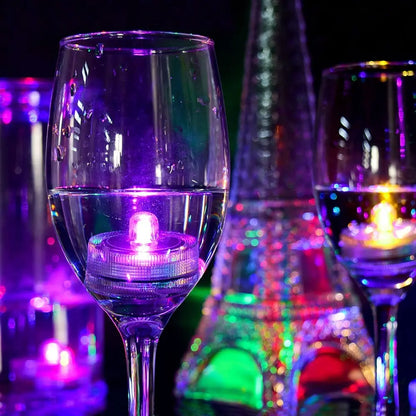 LED Flameless Waterproof Tea Lights Submersible Pool Candle Lights Decor