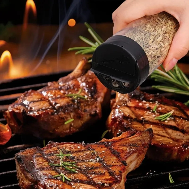 1/10Pcs Plastic Spice Jars with Shaker Lids Kitchen Empty Salt Pepper Condiment Powder Barbecue Seasoning Bottles Container