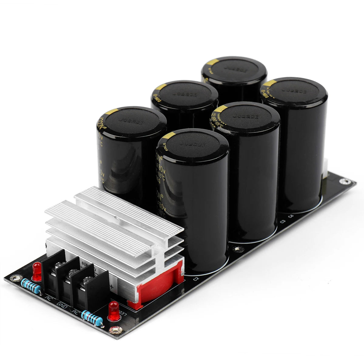 Schottky Rectifier Power Supply Board with 6 Capacitors 120A for DIY Speaker Amplifier