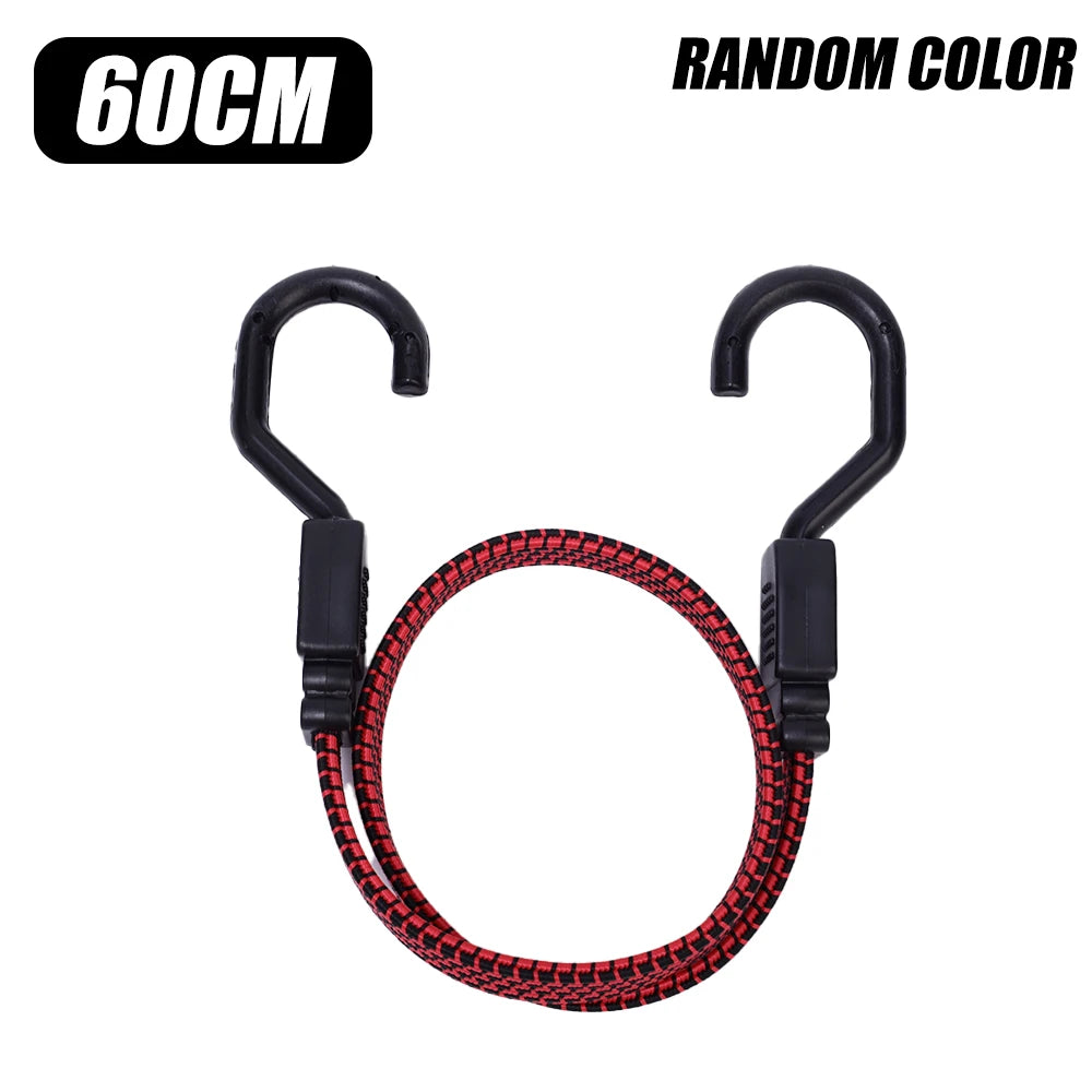 Motorcycle Bungee Cord Luggage Strap with Steel Hooks Cargo Tie Down
