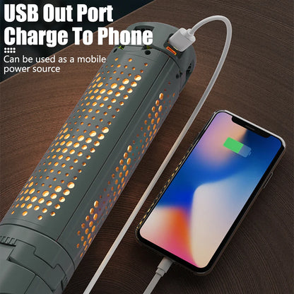 8000MAH Multifunctional Telescopic Camping Light LED Floodlight Flashlight with Stepless Dimming Charge Outdoor Tent Flashlight