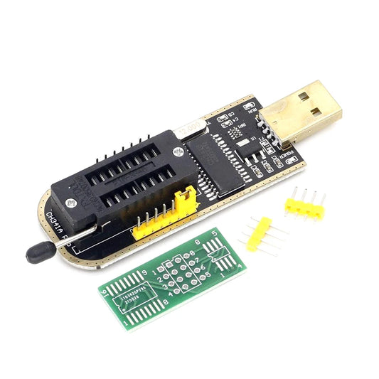 CH341A USB EEPROM Flash BIOS Programmer with SOIC8 SOP8 Test Clip for 24 25 93 Series Chips