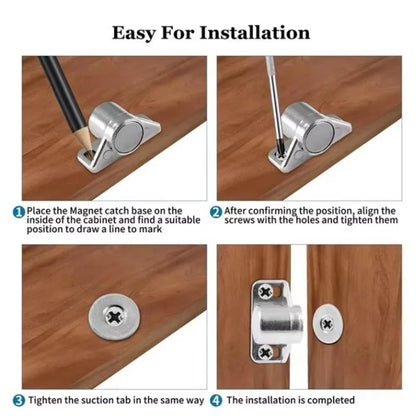 Wholesale Magnet Cabinet Door Catches Zinc Alloy Cupboard Wardrobe Drawer Thickened Door Stops Home Furniture Hardware Accessory