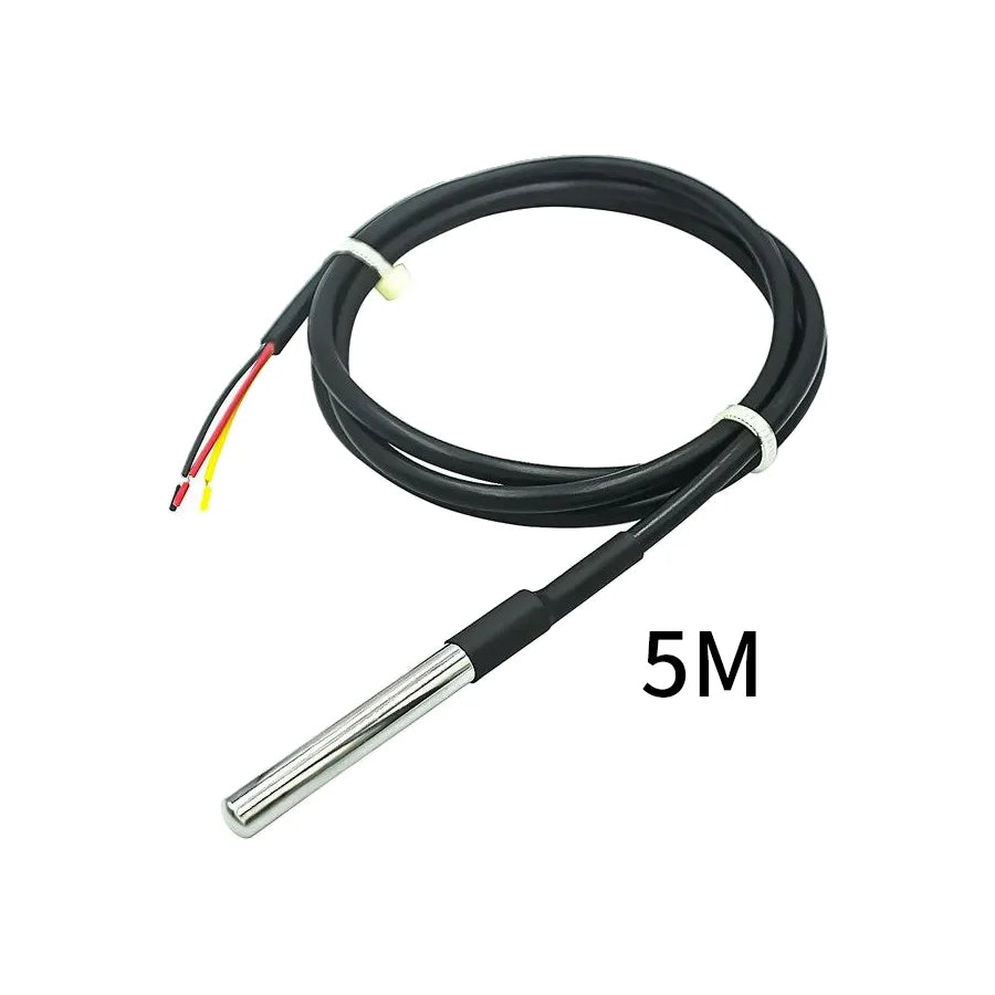 DS18B20 Waterproof Digital Temperature Sensor Probe 1-Wire Stainless Steel for Arduino and Raspberry Pi