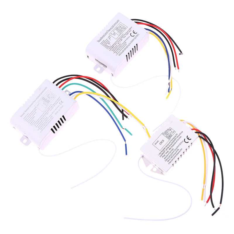 220V RF433 1/2/3/4 Ways Digital Remote Control Light Switch Wireless ON OFF Switch For Light Bulb Chandelier