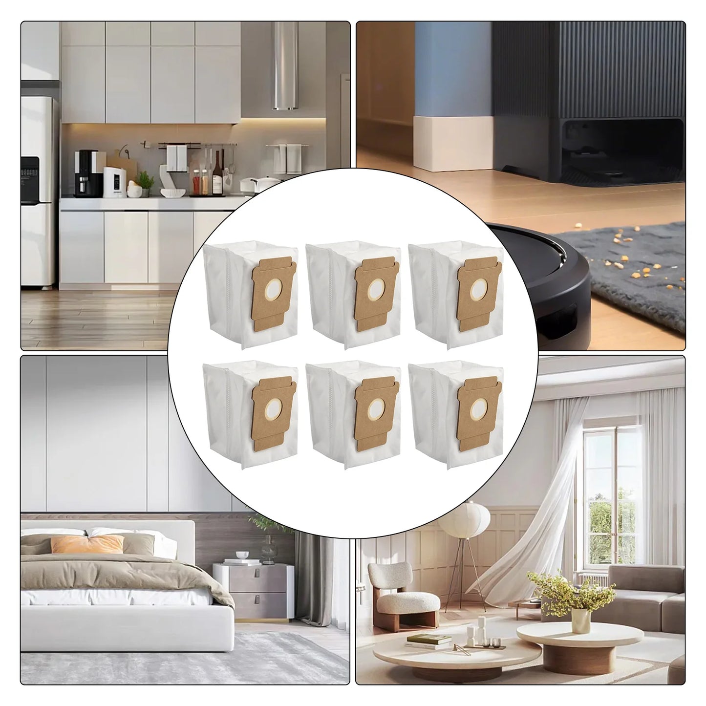 Wear Resistant Vacuum Bags 2.8 L Dust Bags Effective Home Cleaning Wear Resistant Material For Combo I J Series