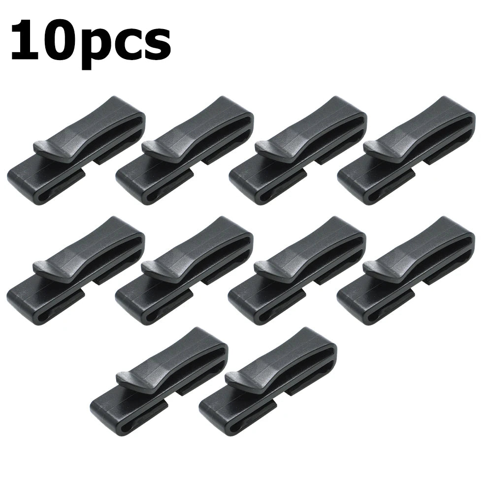 Reliable Sturdy Black Plastic Backpack Strap Adjustable Closing Buckle Convenient Dimensions Slip Keeper Buckle X Belt Buckle