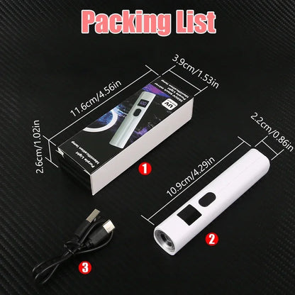 Rechargeable Professional UV LED Nail Lamp — Portable Mini Desk Nail Dryer with Display Stand for Gel Nail Art