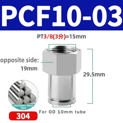 304 Stainless Steel Quick-Connect Air Hose Fittings BSP 1/8 1/4 3/8 1/2 Pneumatic Pipe Connectors Corrosion Resistant