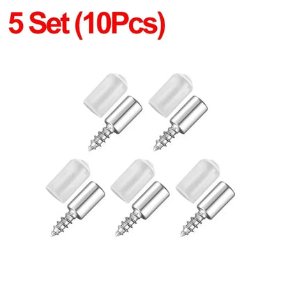 100/10PCS Self Tapping Screw Layer Plate Holder Wardrobe Septum Brackets Fixed Screw Shelf Support Pegs with Non-Slip Sleeve