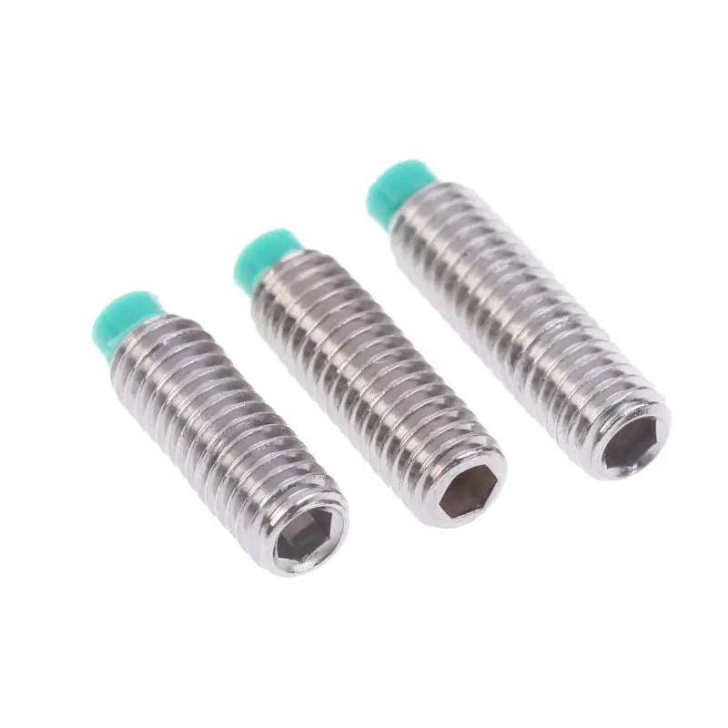 POM Head Stainless Steel M6 Buffer Screw 10PCS | Nylon Tip Wire Setting Machine Rice Screw