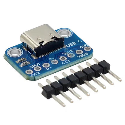 2PCS Type-C USB to Pin DIP Female B-Type Adapter Board with Soldered Pins